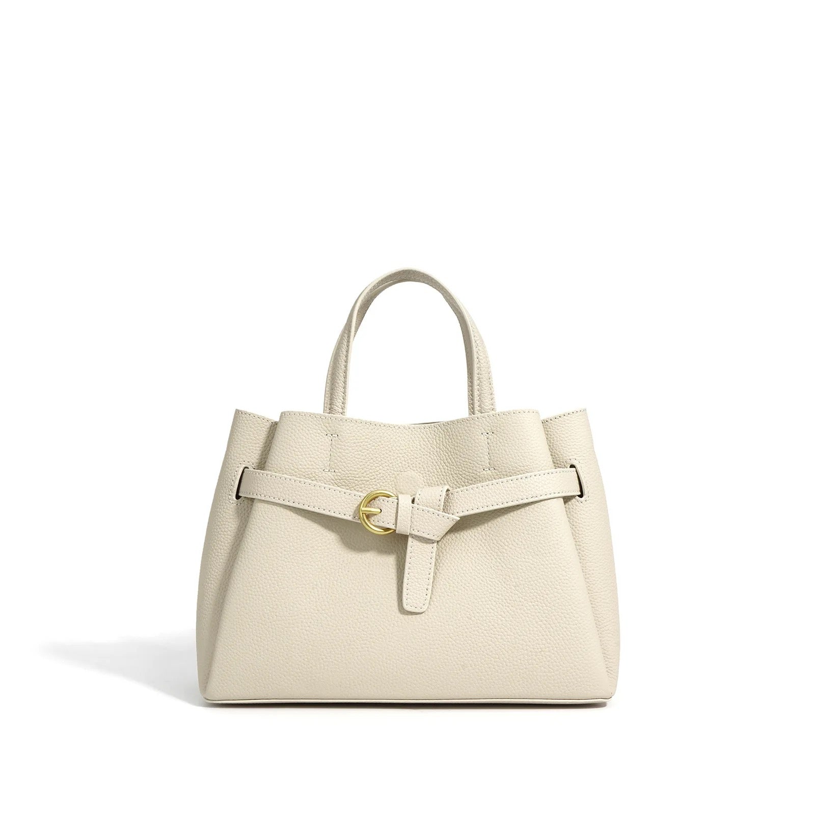 Sophia Buckle Detail Leather Tote