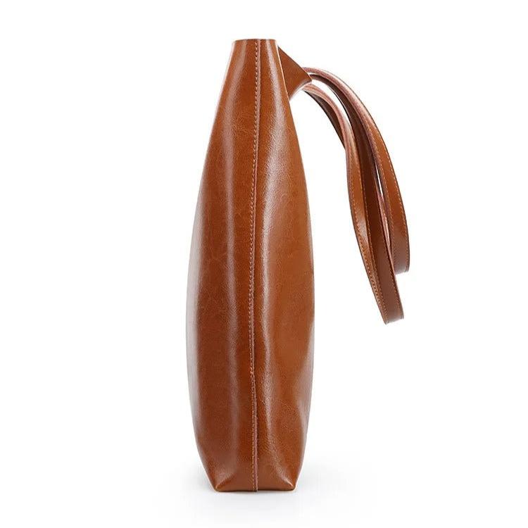 Burgundy Leather Tote Bag – Bold Simplicity with Everyday Function