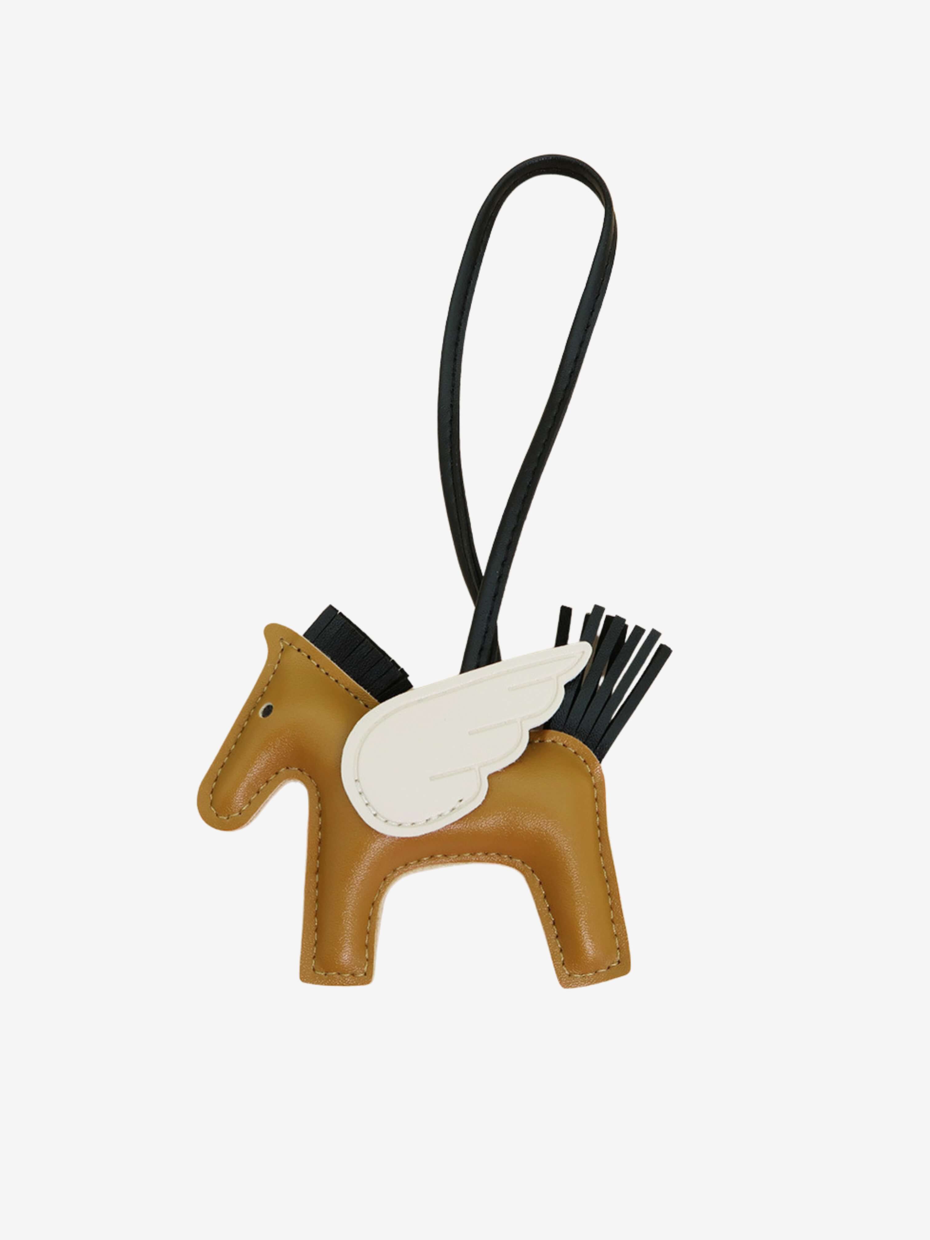 Winged Horse Leather Charm – Graceful Elegance in Motion