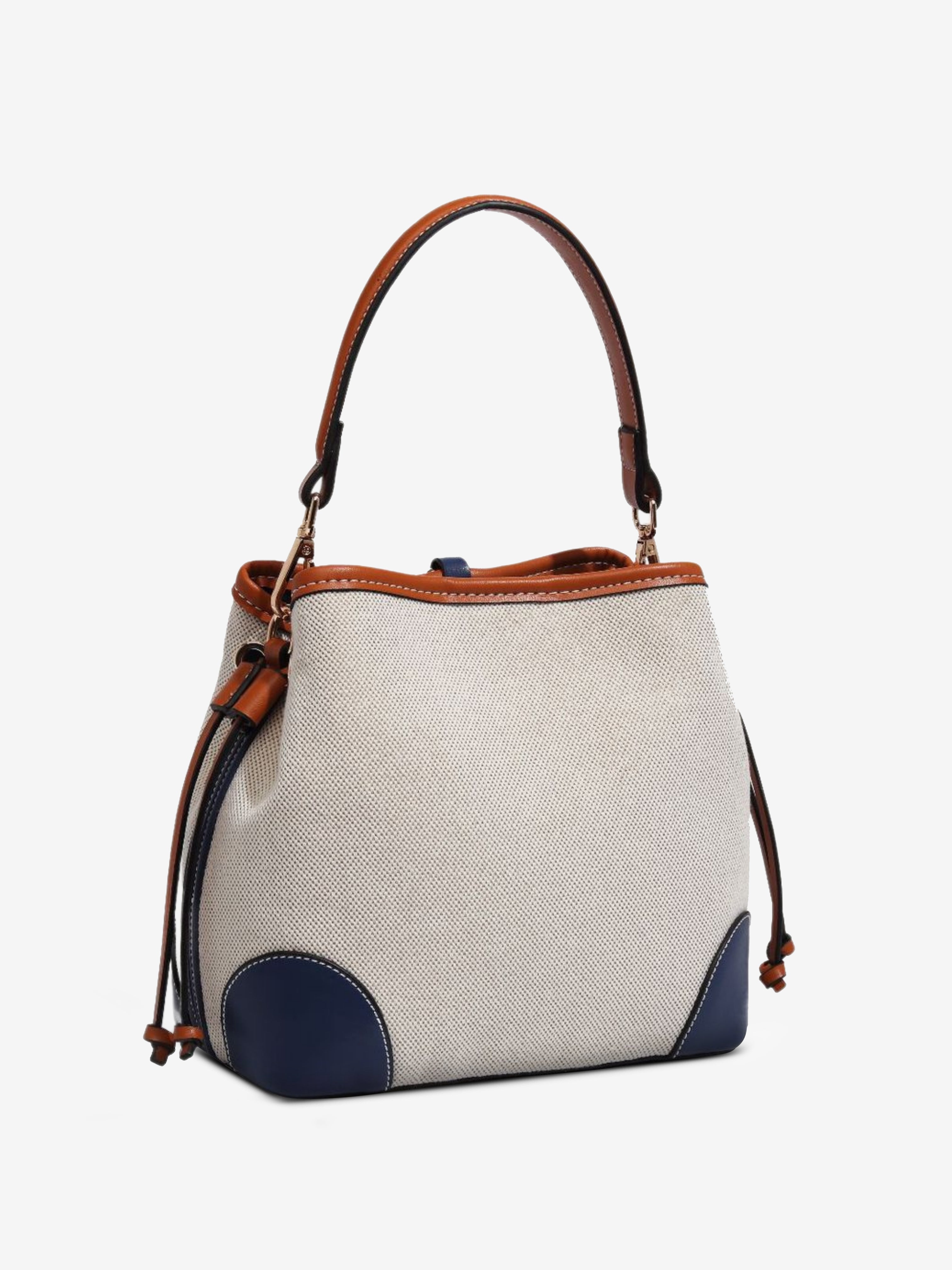 The Canvas Leather Bucket Bag from Lyora Solé – Where Sophistication Meets Everyday Versatility