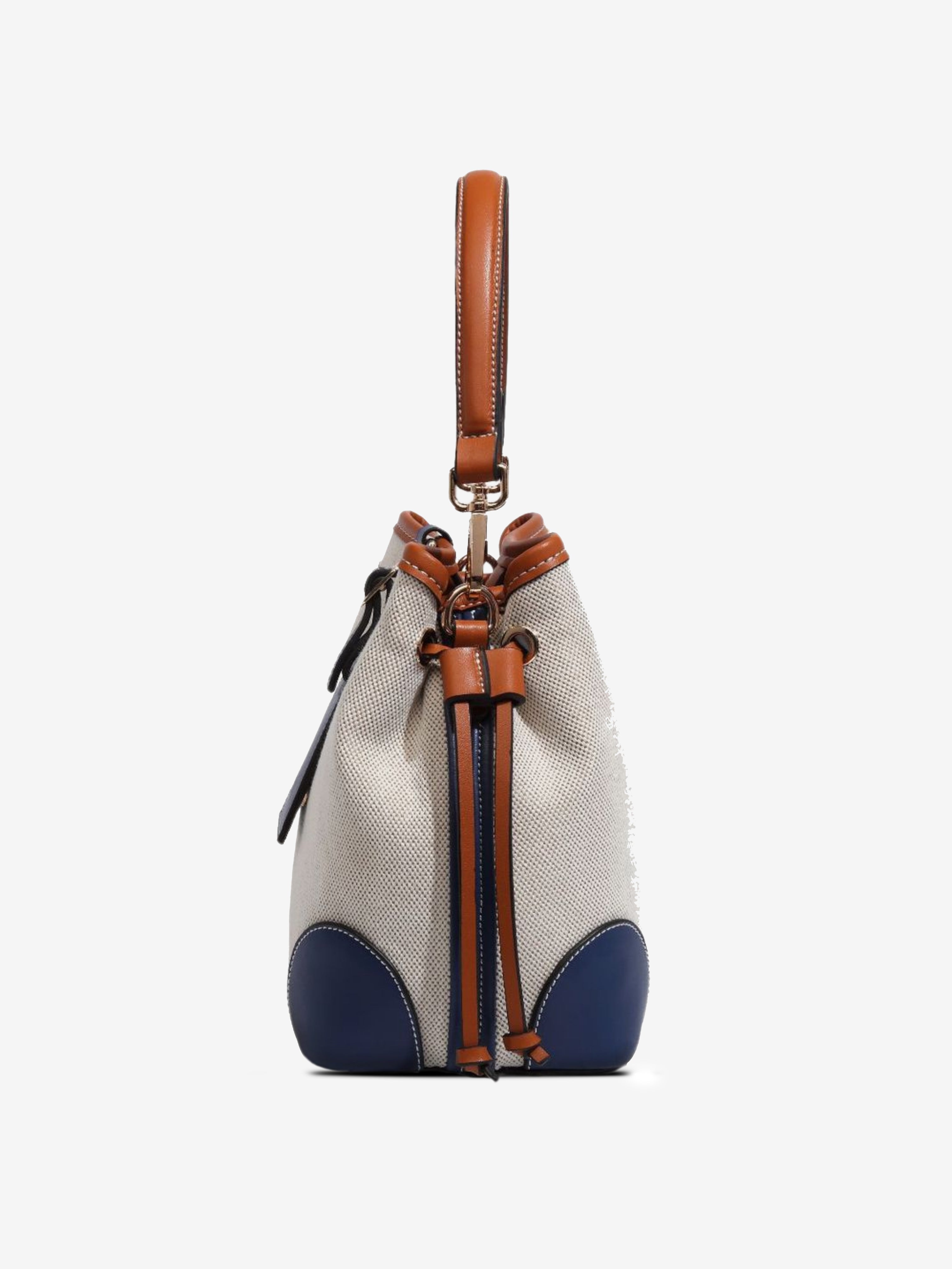 The Canvas Leather Bucket Bag from Lyora Solé – Where Sophistication Meets Everyday Versatility