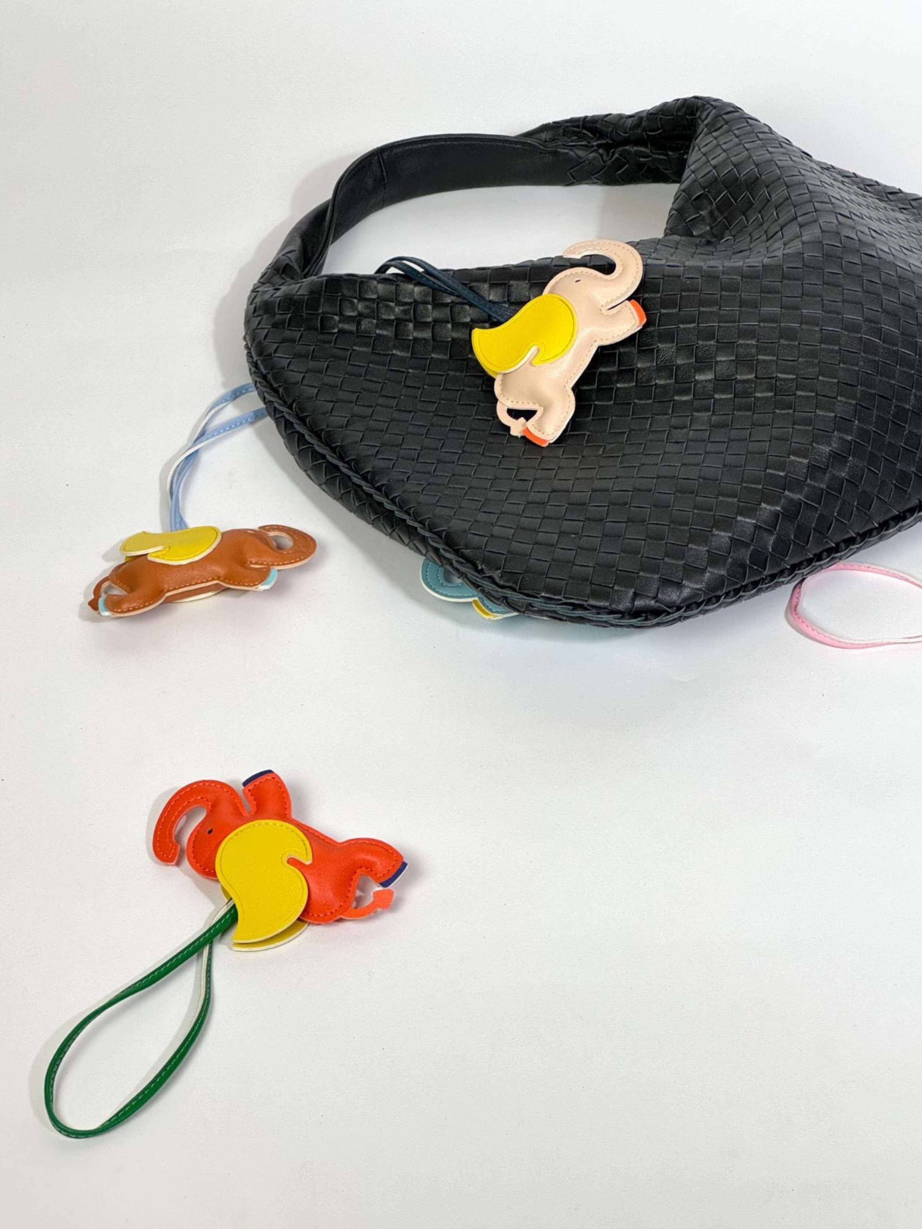 Luthien | Flying Elephant Leather Bag Charm – Whimsical Elegance & Playful Luxury