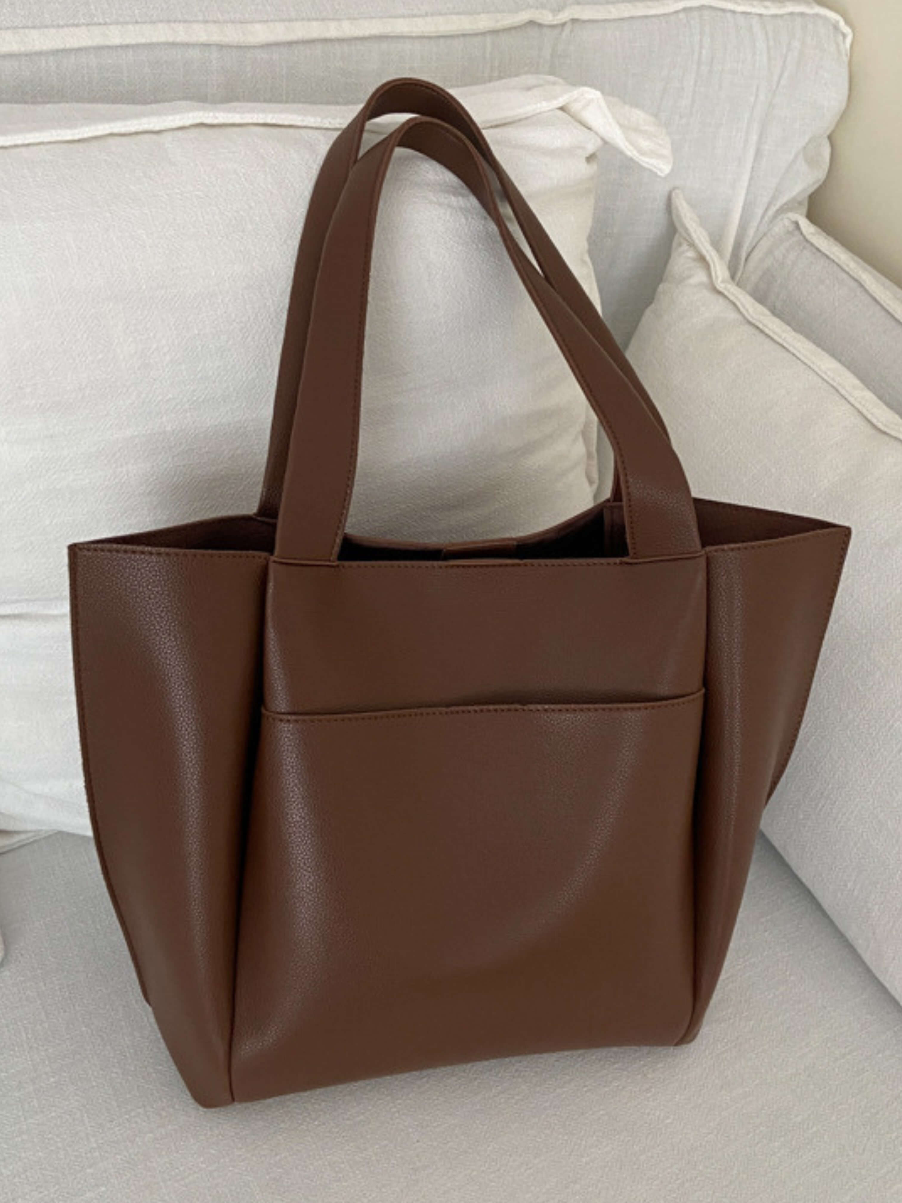 Rosetta – Burgundy Leather Tote Bag
