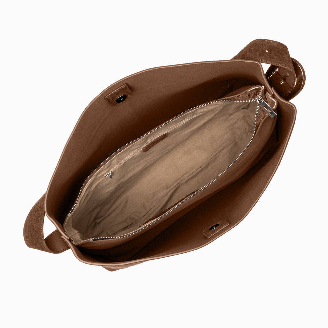 Sophia Luxe Suede Shoulder Bag