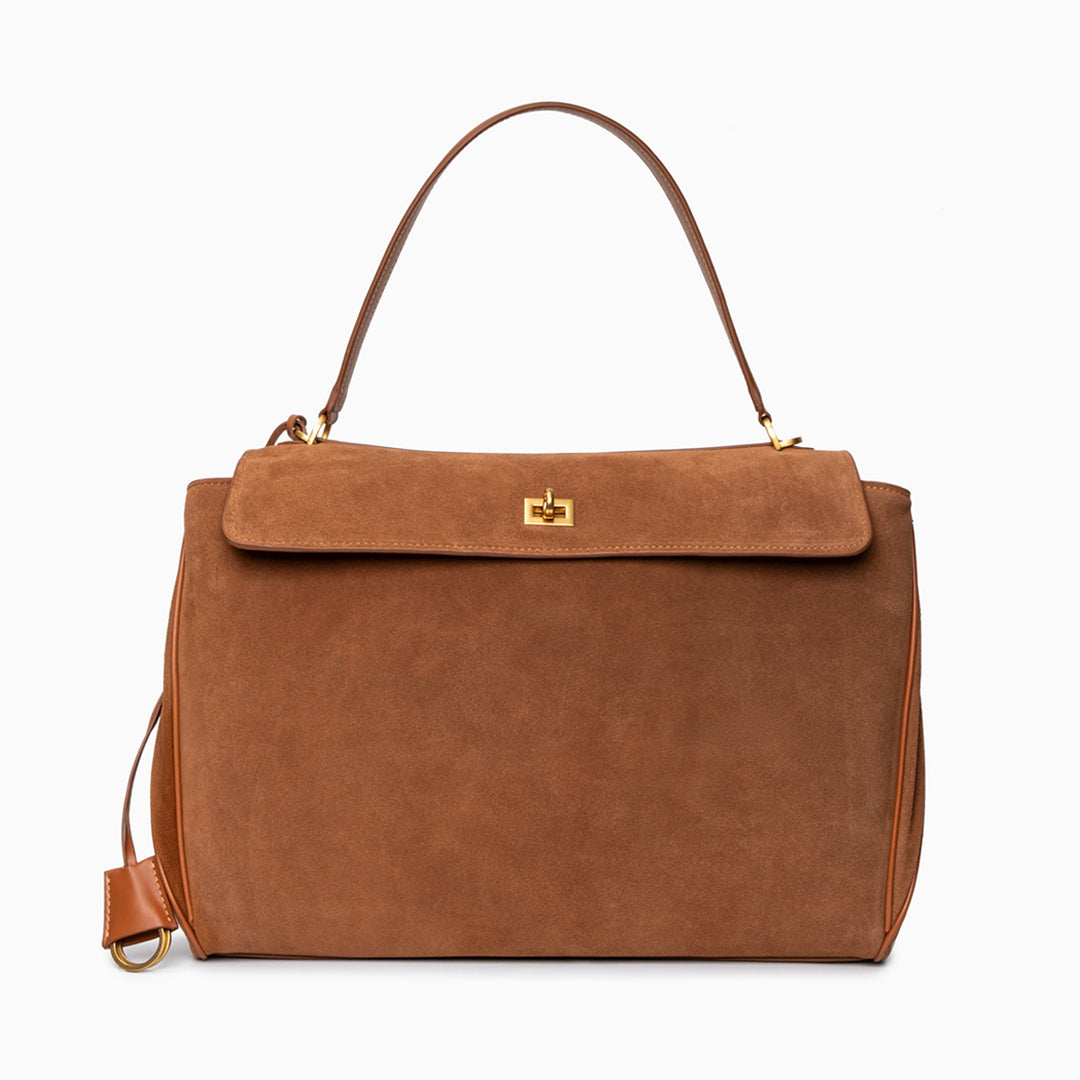 Emilia Suede Top Handle Bag
