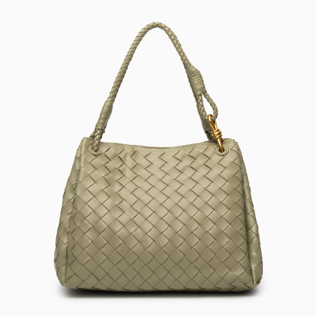 Serena Black Woven Tote Bag