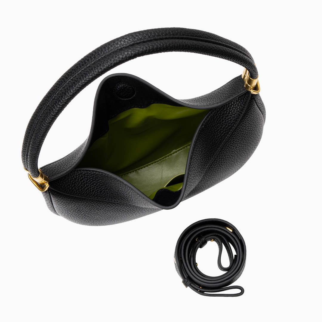 Elena Crescent Shoulder Bag – Caramel Tan