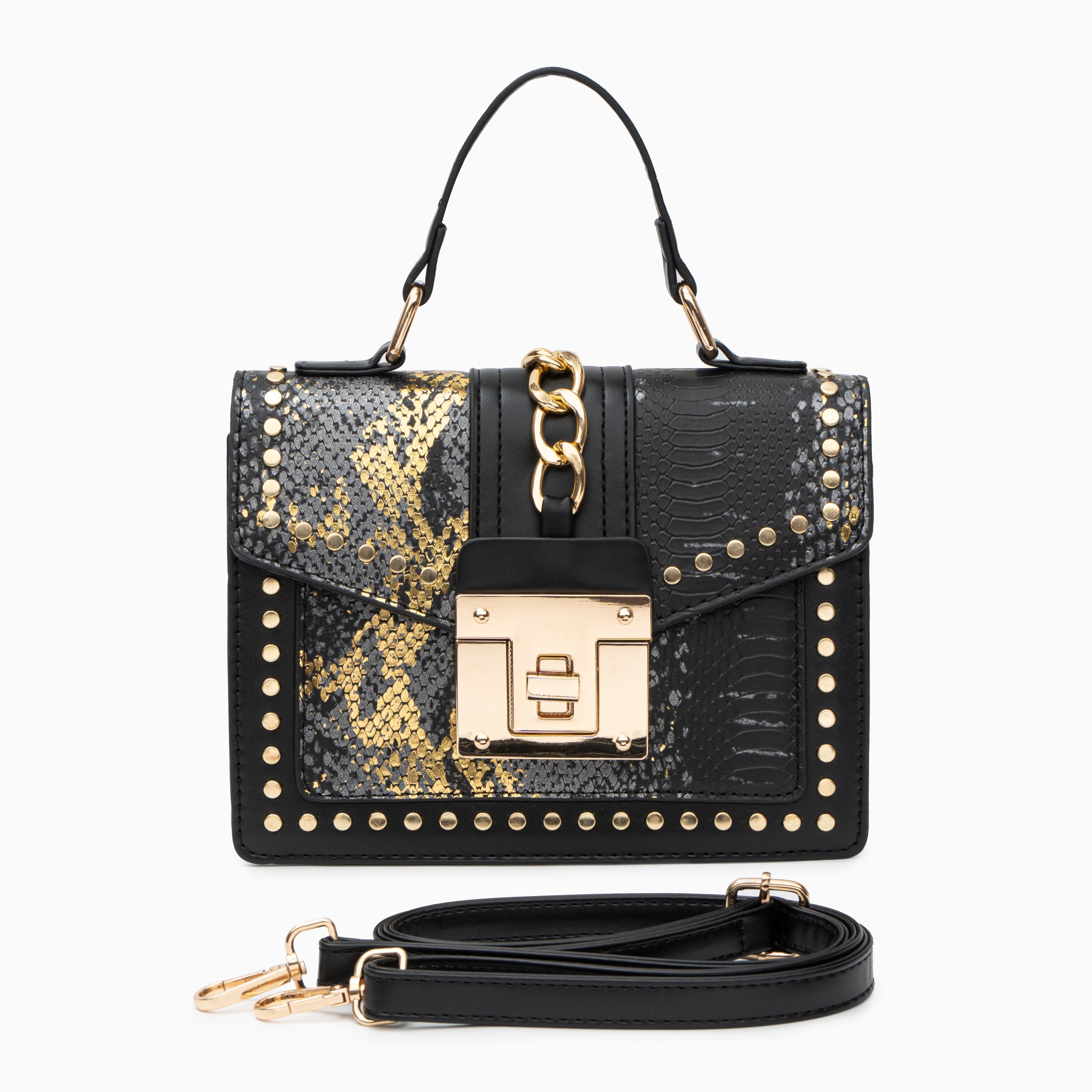 Serpentine | Luxe Studded Messenger Bag