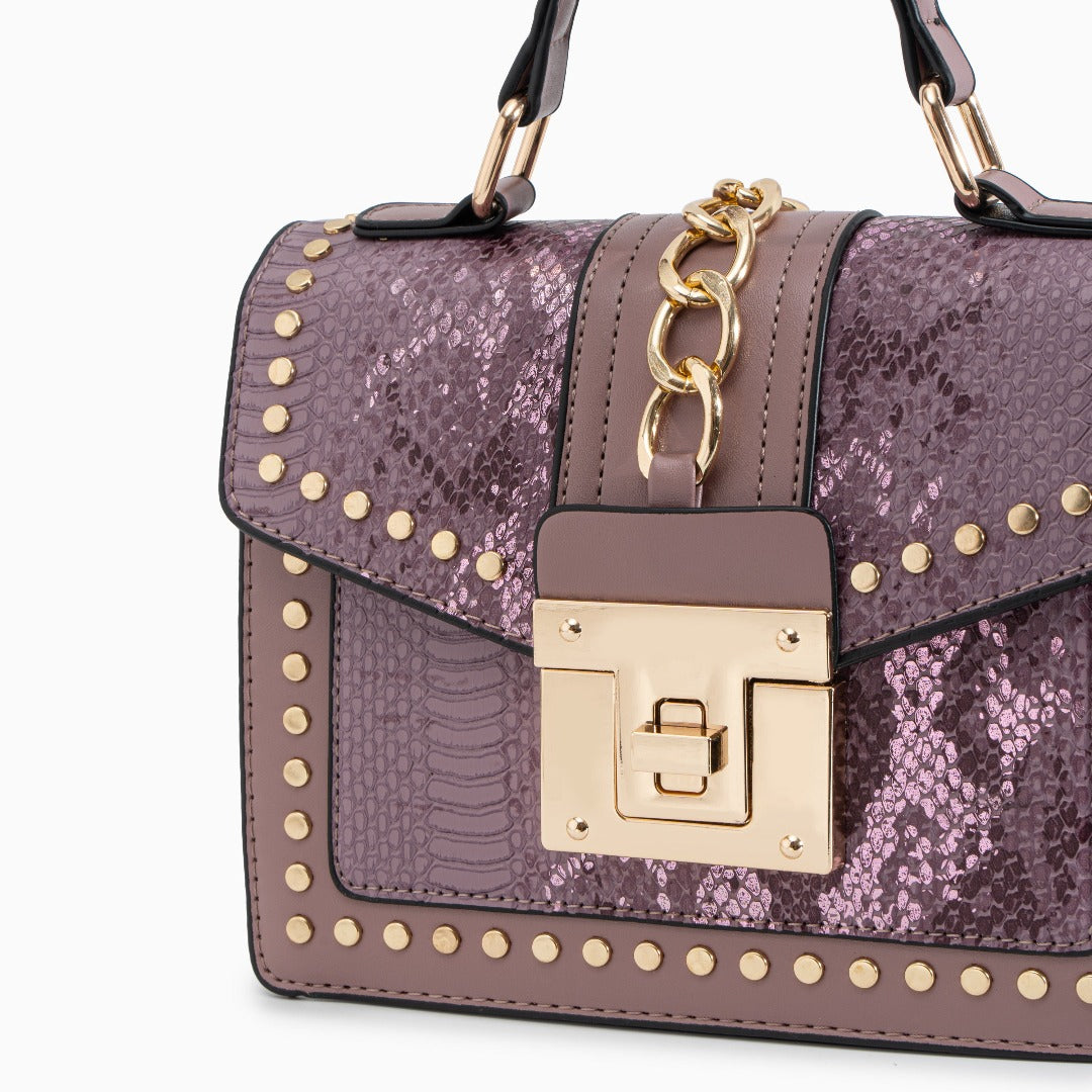 Serpentine | Luxe Studded Messenger Bag