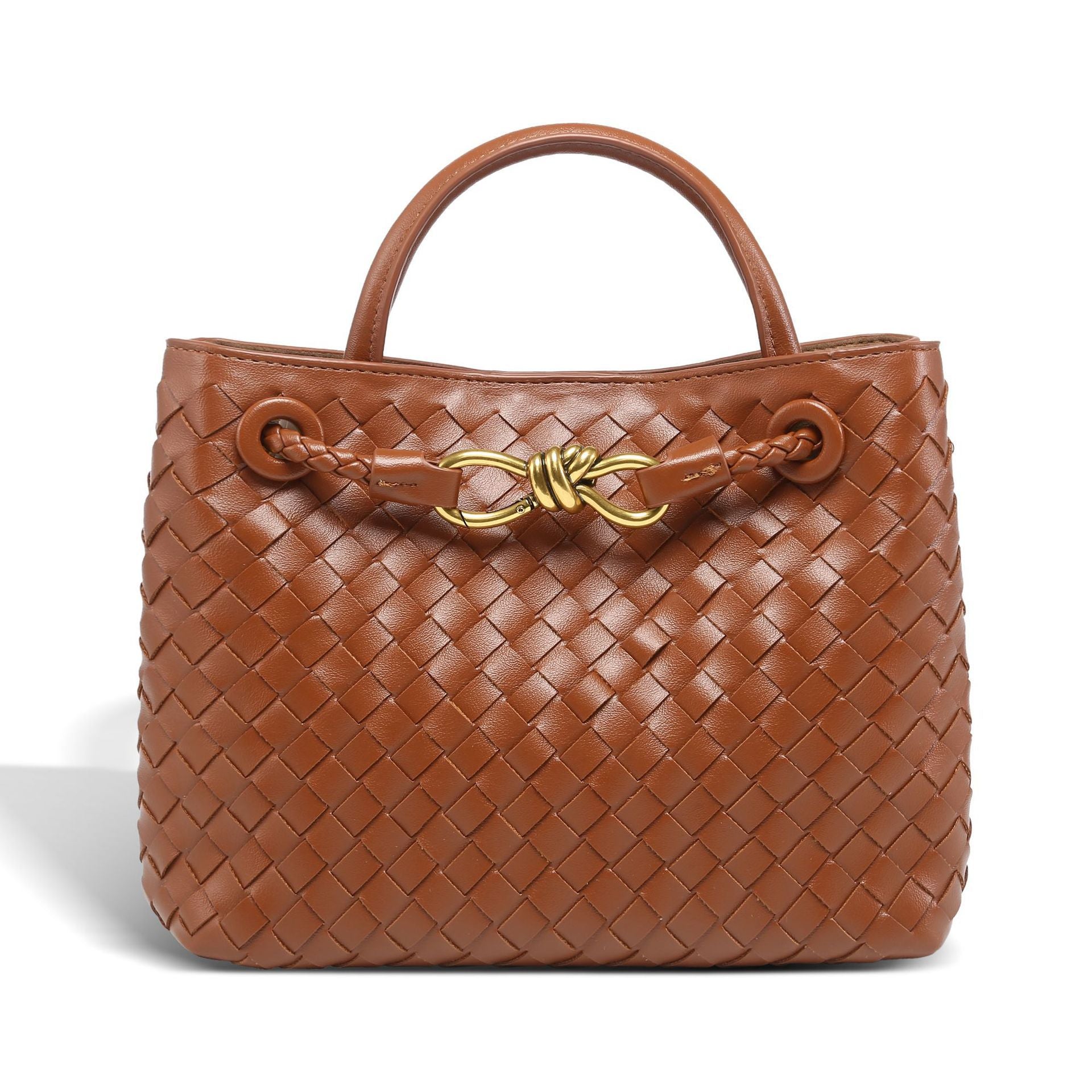 Emilia Woven Chocolate Brown Tote Bag