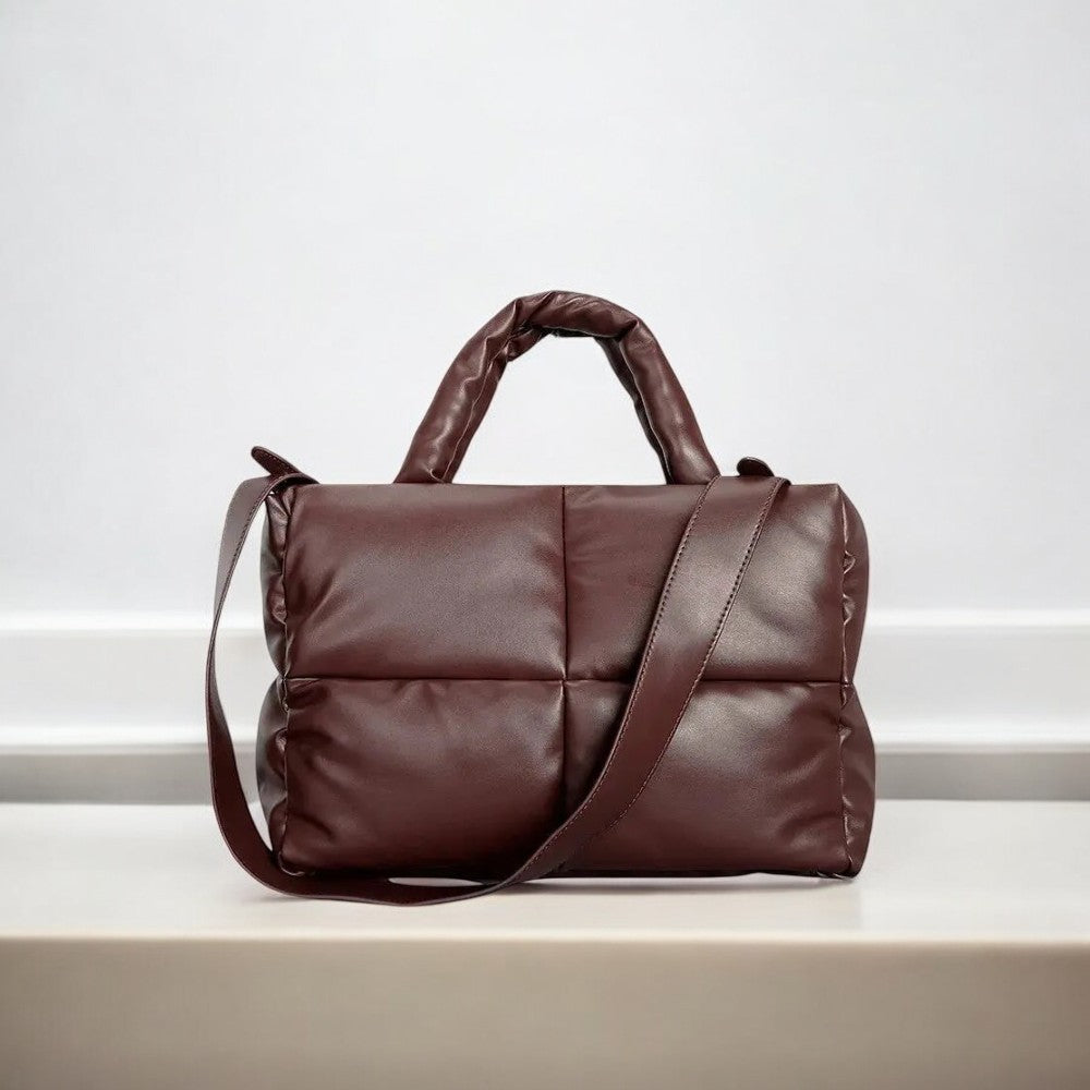 Padded Leather Shoulder Bag