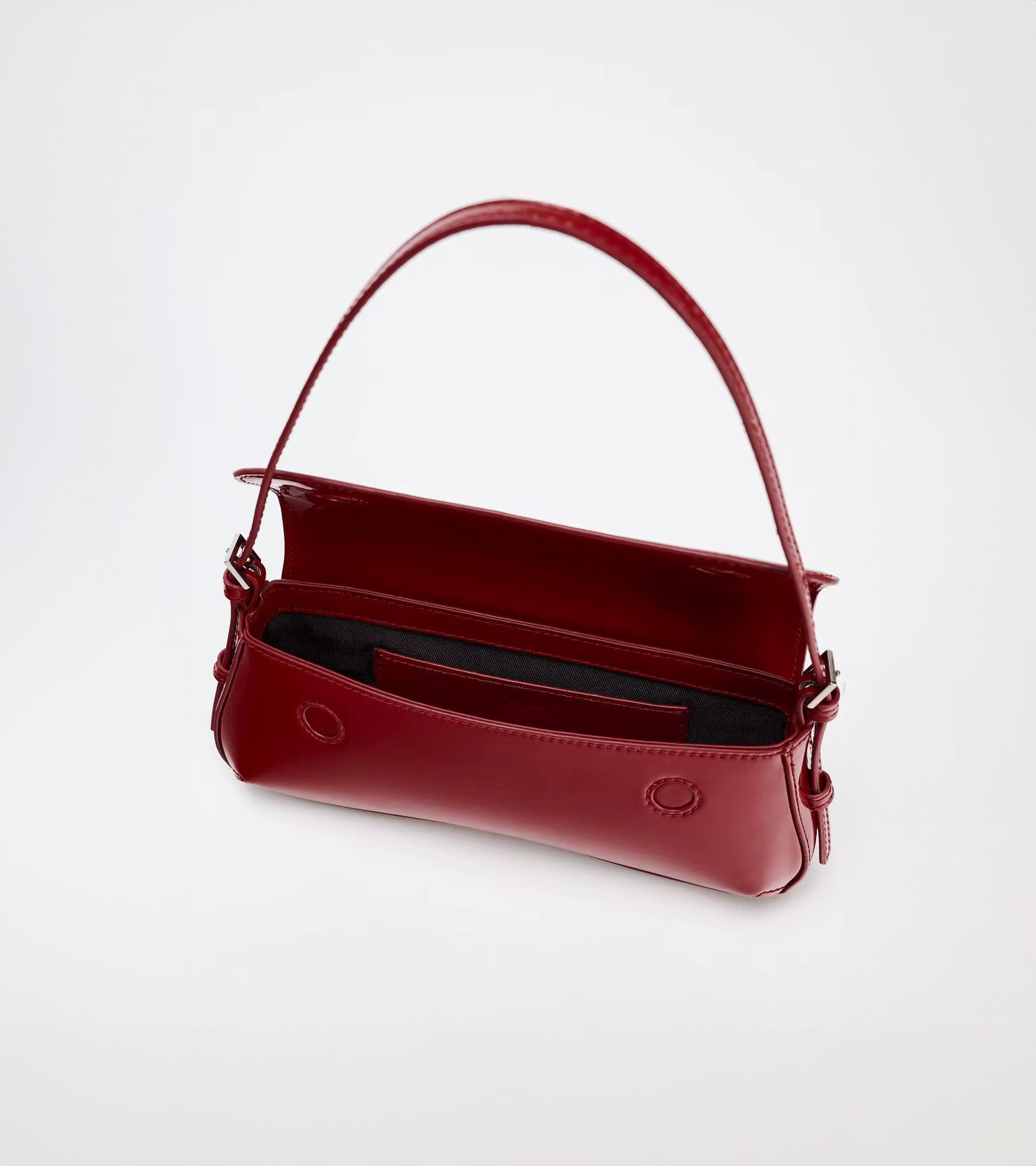 Ariana Gloss Shoulder Bag – Cherry Red