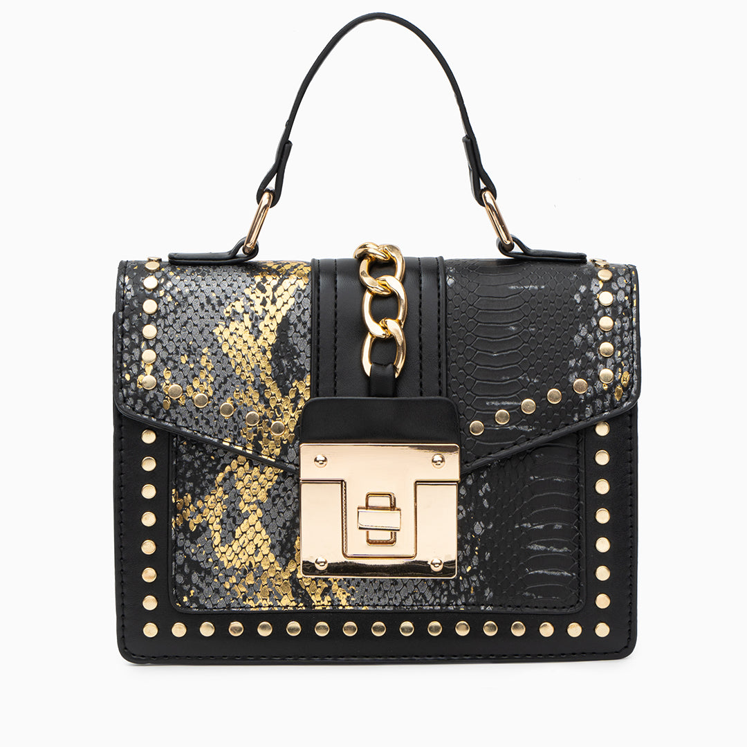 Serpentine | Luxe Studded Messenger Bag