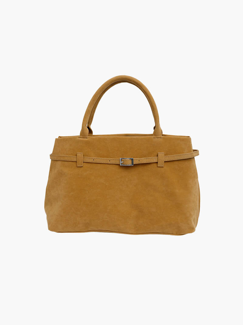 Dalila Chocolate Suede Handbag
