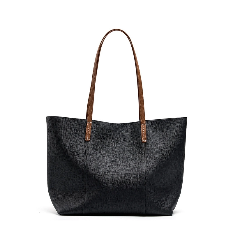 Sophia Two-Tone Leather Tote Bag