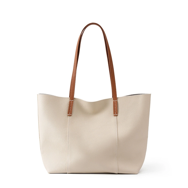 Sophia Two-Tone Leather Tote Bag