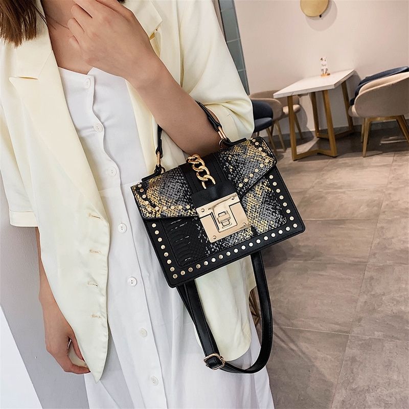 Serpentine | Luxe Studded Messenger Bag