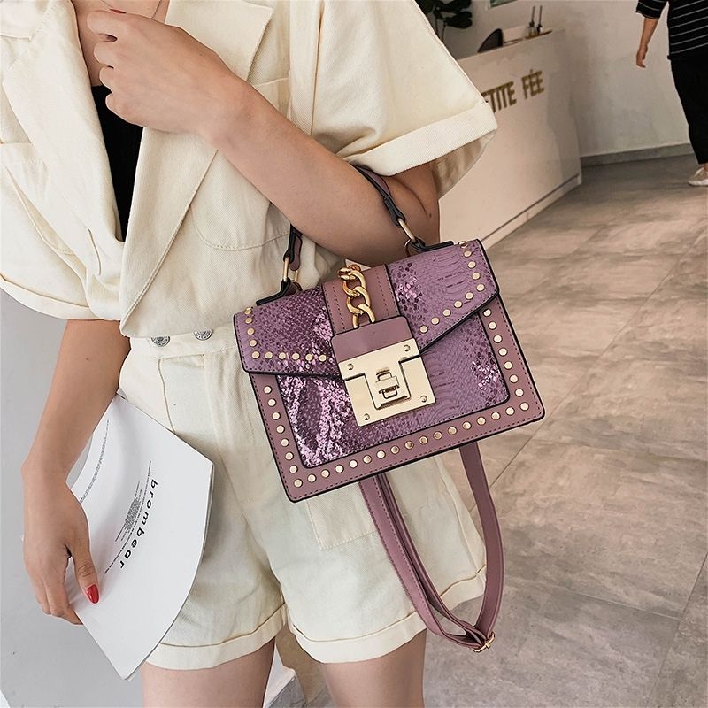 Serpentine | Luxe Studded Messenger Bag