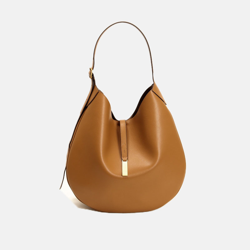 Classic Tan Leather Hobo Bag