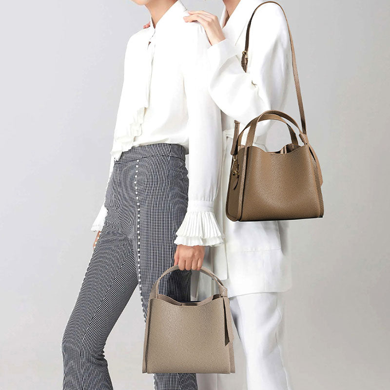 Taupe Bucket Bag – Modern Minimalism with Everyday Practicality