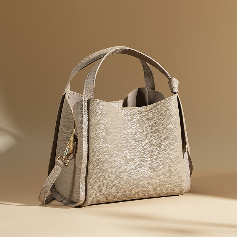 Taupe Bucket Bag – Modern Minimalism with Everyday Practicality