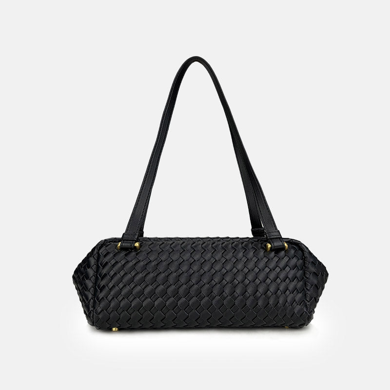 Elena Woven Leather Shoulder Bag