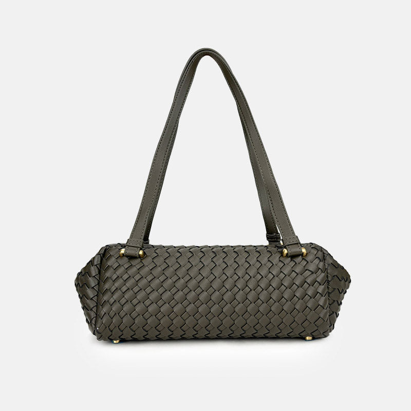 Elena Woven Leather Shoulder Bag