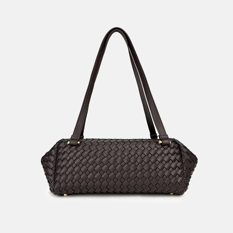 Elena Woven Leather Shoulder Bag
