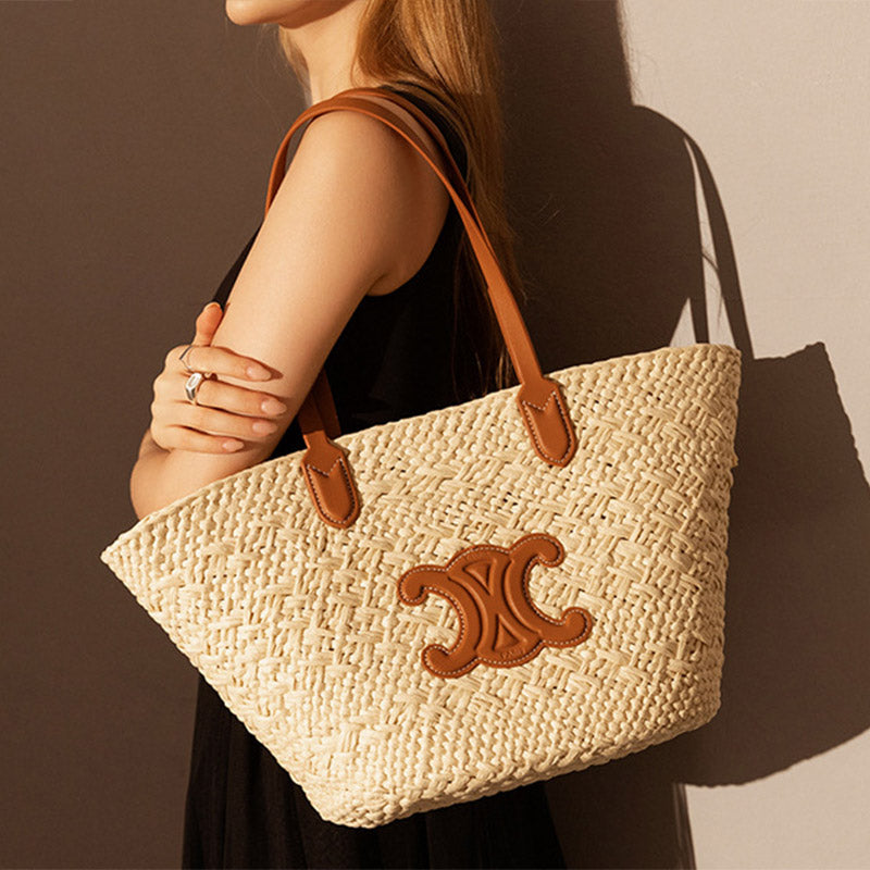 Woven Straw Tote Bag – Natural Charm with Timeless Elegance