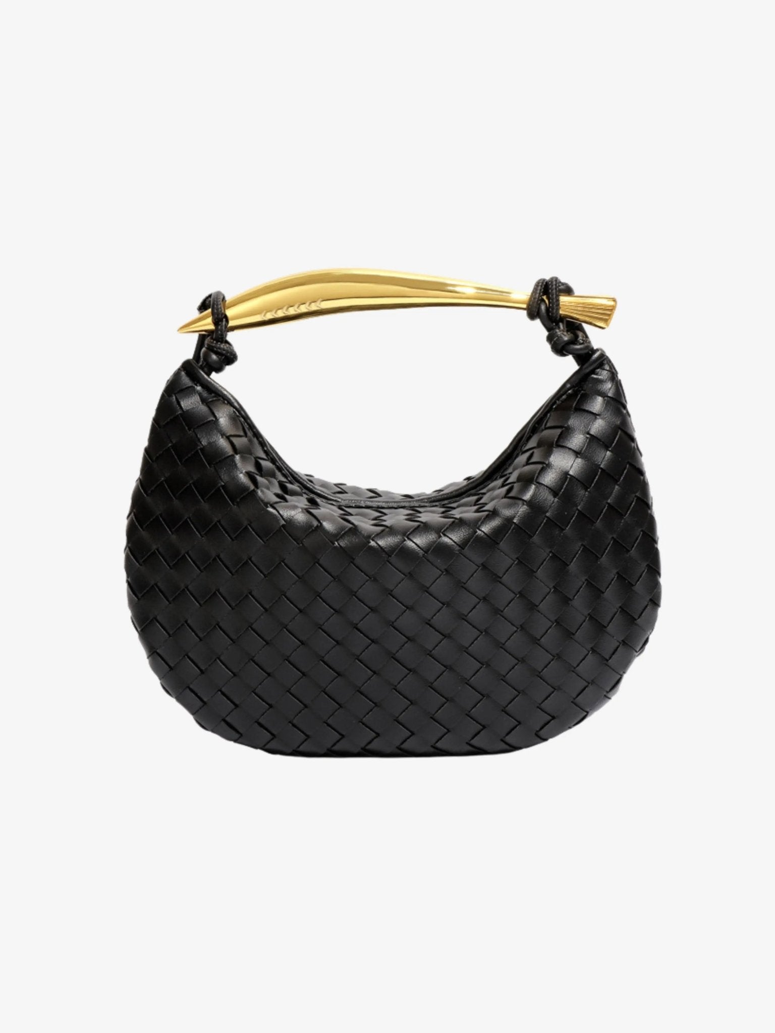 Alexandra – Woven Leather Bag with Sculptural Handle