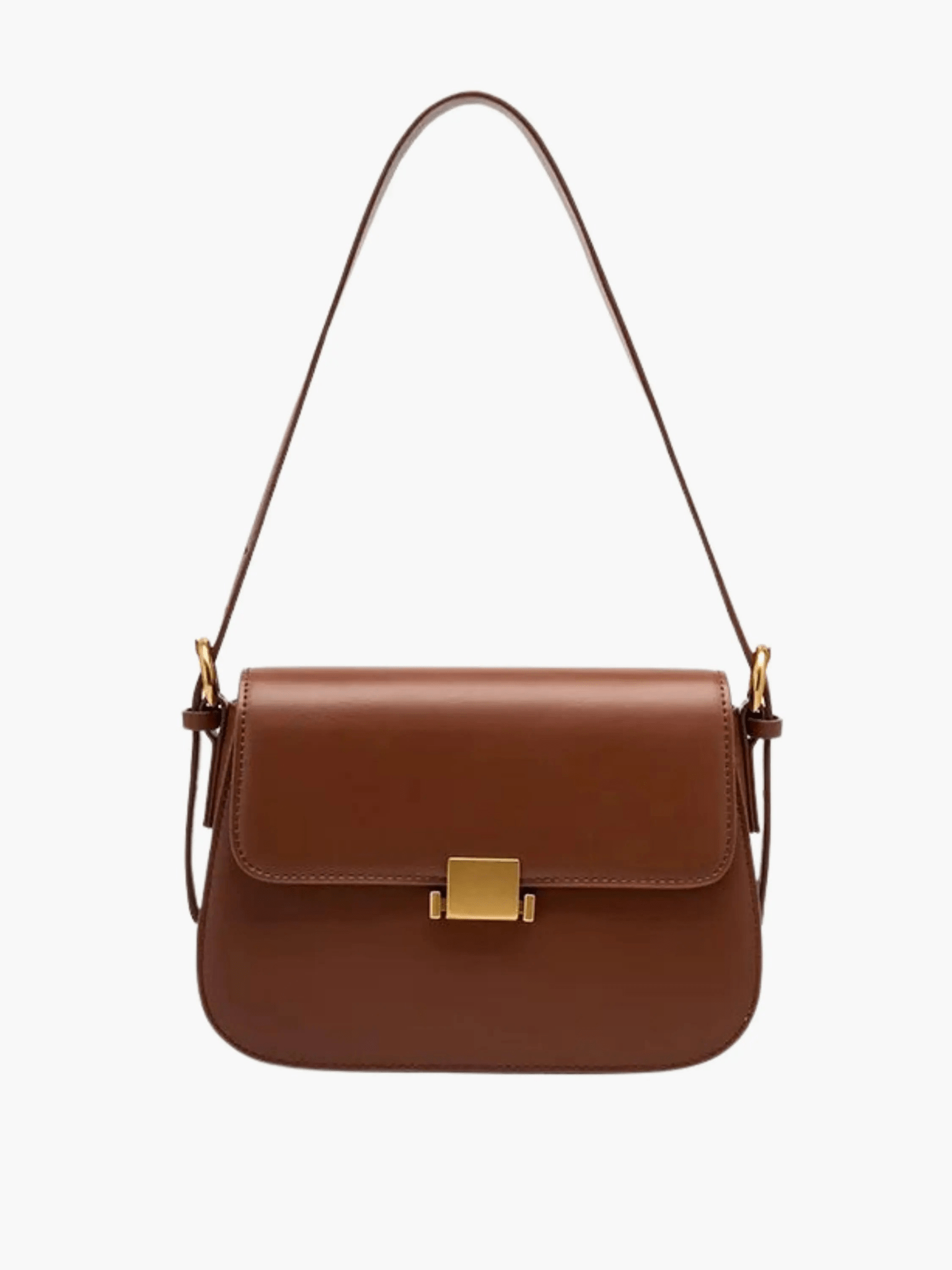 Brown Structured Shoulder Bag – Refined Elegance with Modern Sophistication