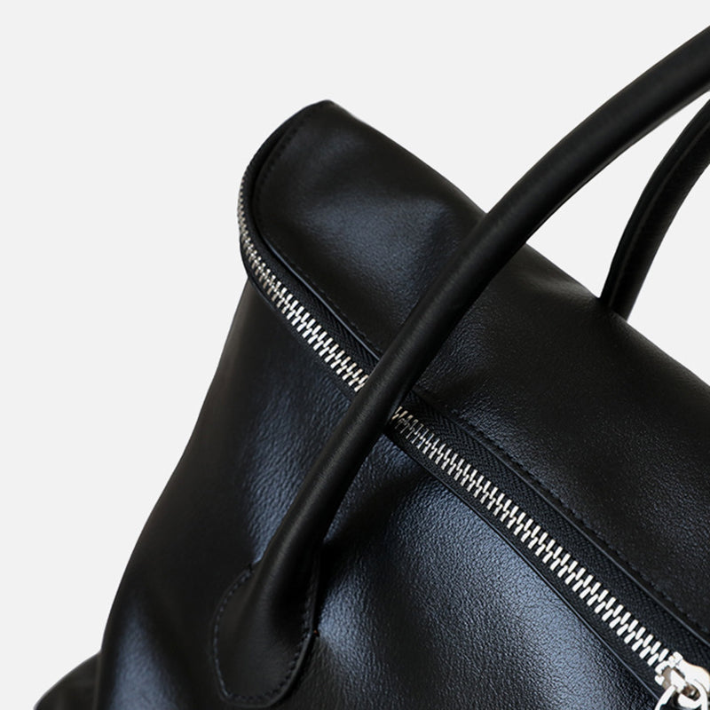 Clara Coffee Brown Leather Tote