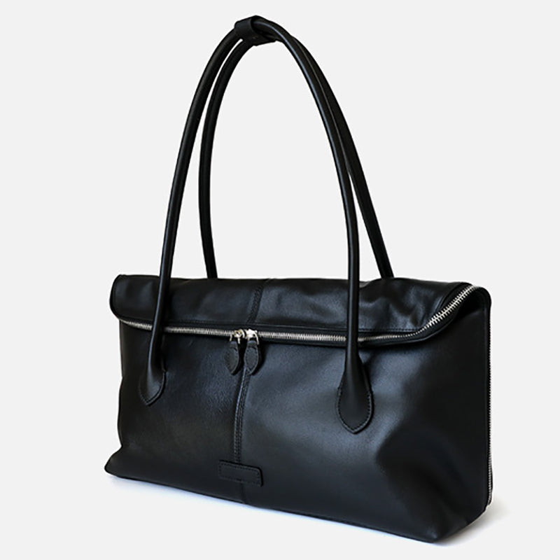 Clara Coffee Brown Leather Tote