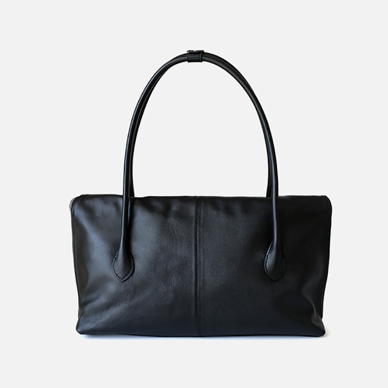 Clara Coffee Brown Leather Tote
