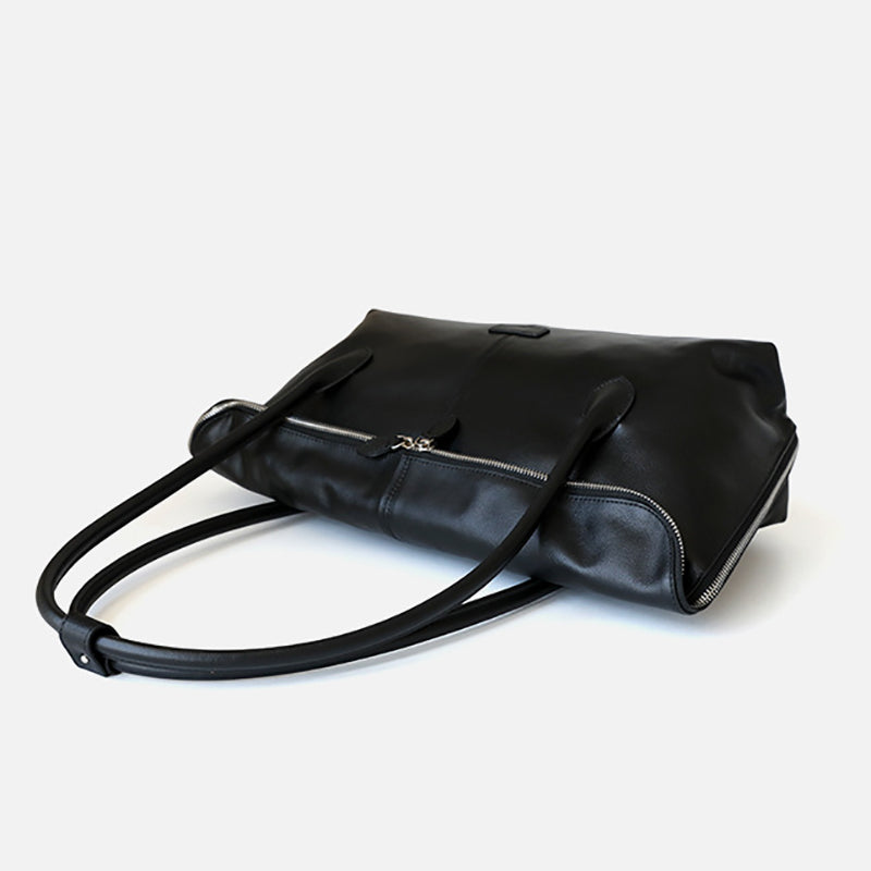 Clara Coffee Brown Leather Tote