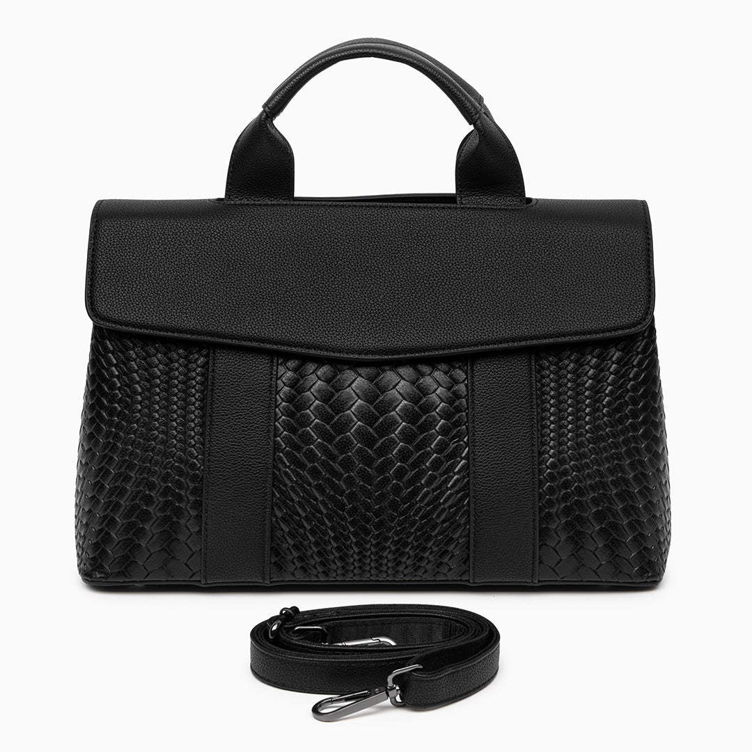 Brittany Luxe Woven Satchel