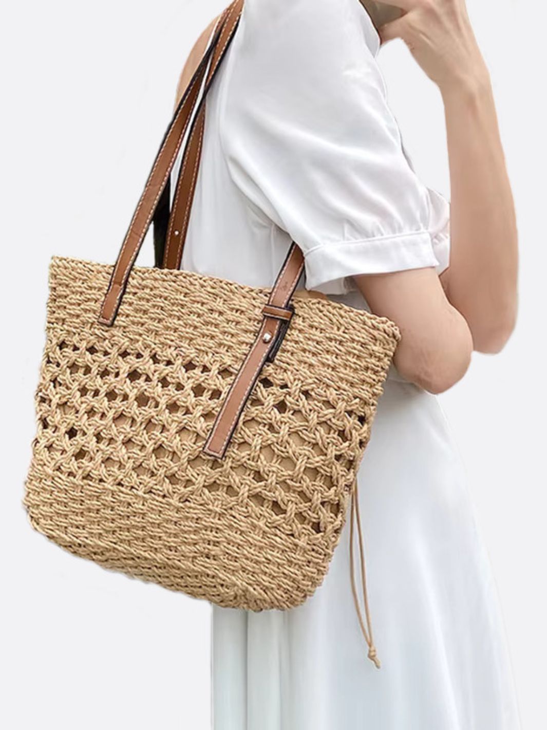 Solea Woven Straw Tote Bag