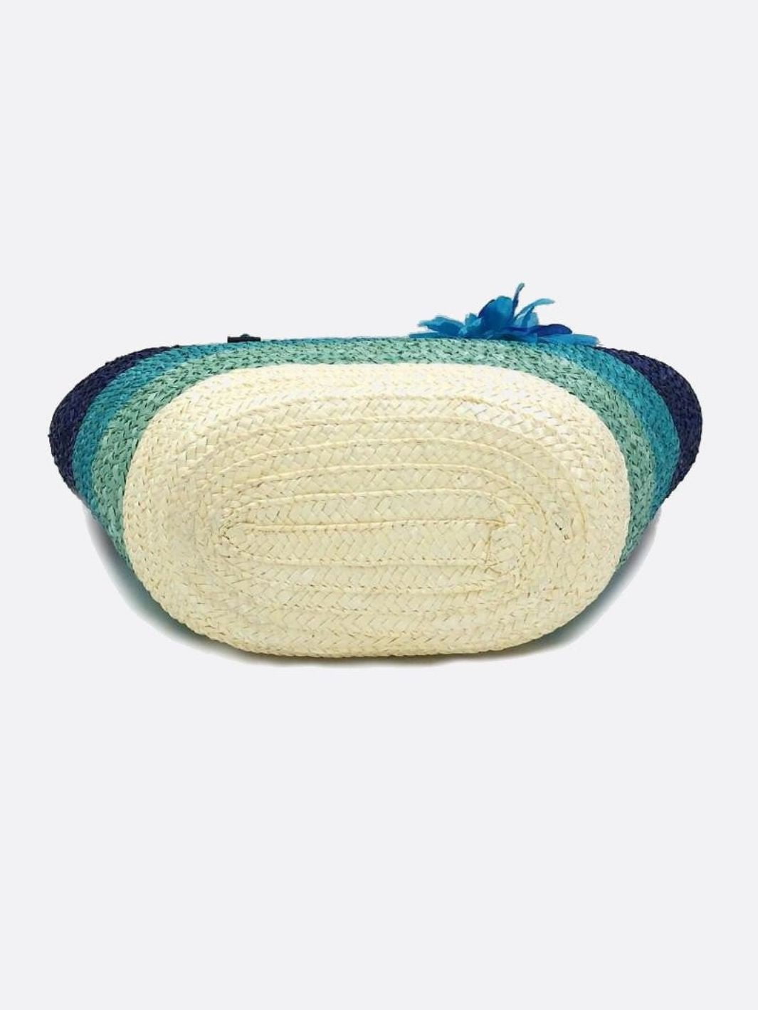 Blue Horizon Straw Tote Bag