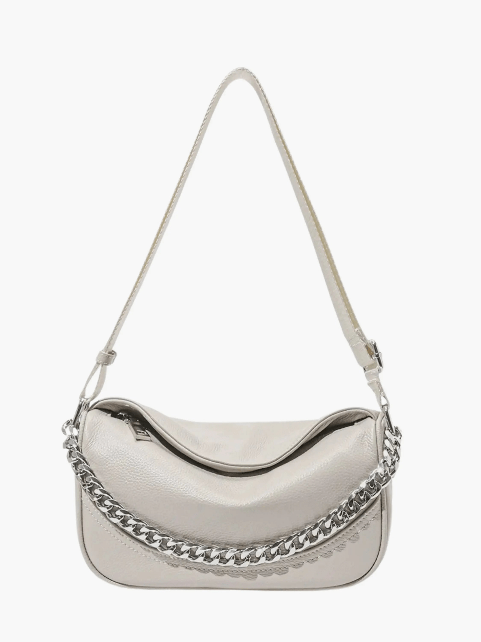 Celeste Chain Shoulder Bag – Elegant Gray