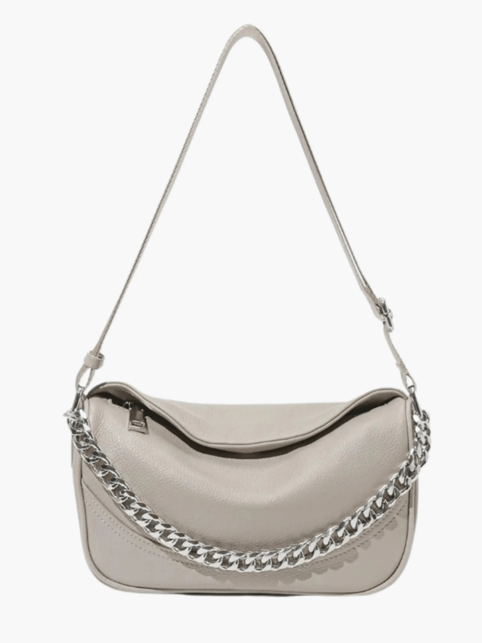 Celeste Chain Shoulder Bag – Elegant Gray