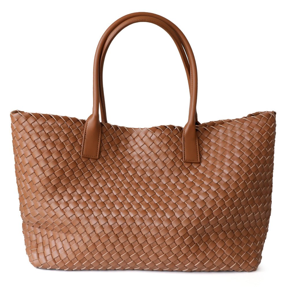 Aurora Caramel Woven Tote