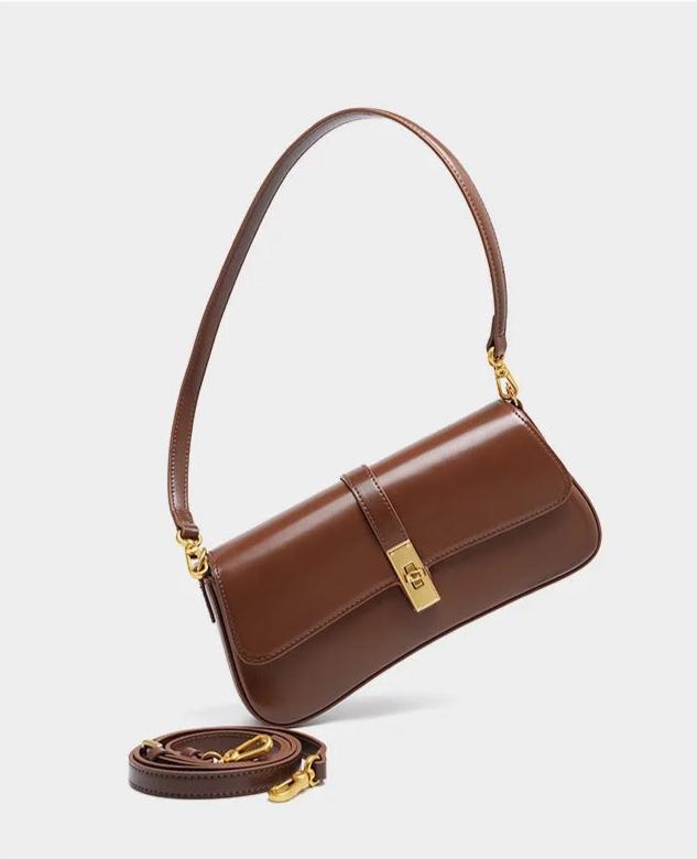Amélie Burgundy Leather Shoulder Bag
