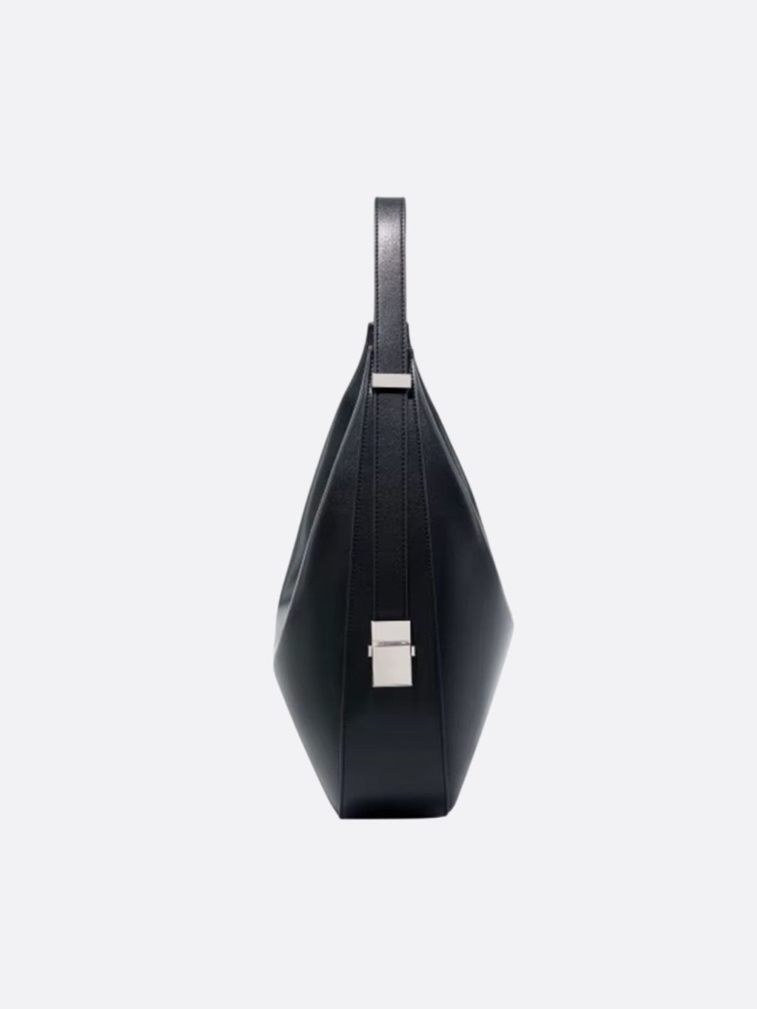Luna – Black Half-Moon Leather Shoulder Bag