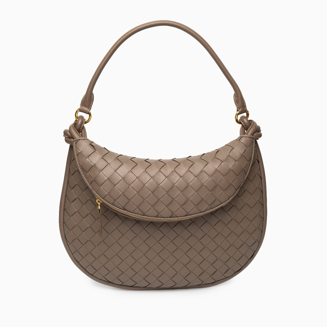 Maya Woven Leather Shoulder Bag