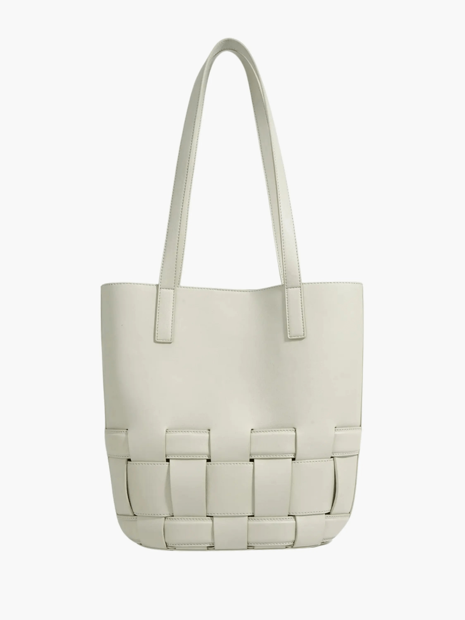 Isabella – Elegant Ivory Woven Tote Bag