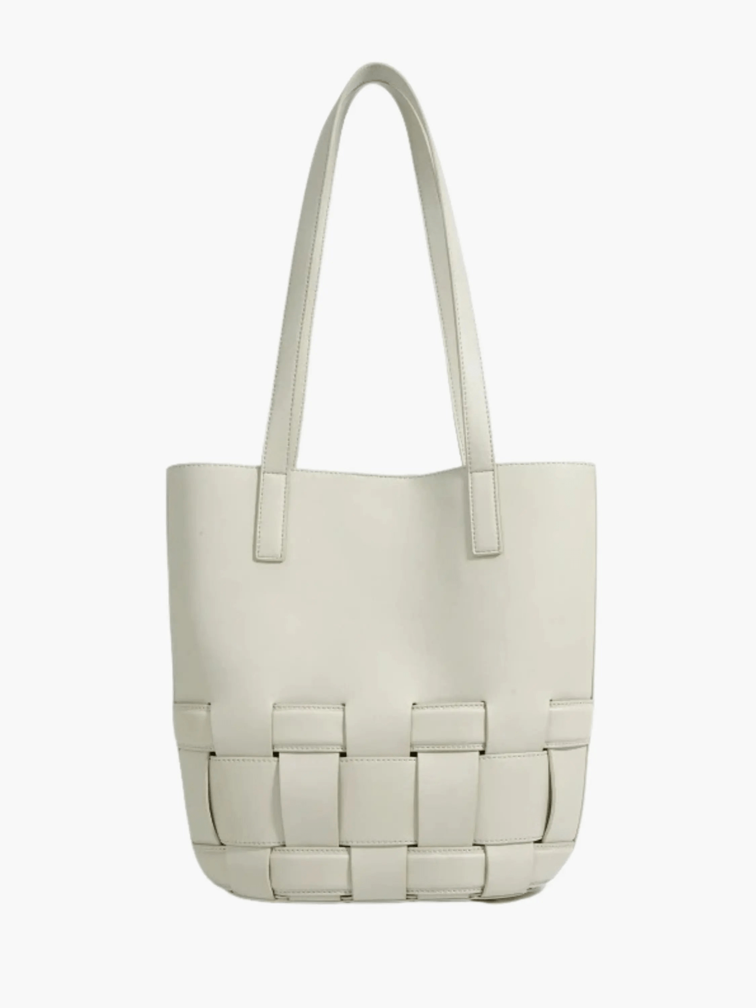 Isabella – Elegant Ivory Woven Tote Bag