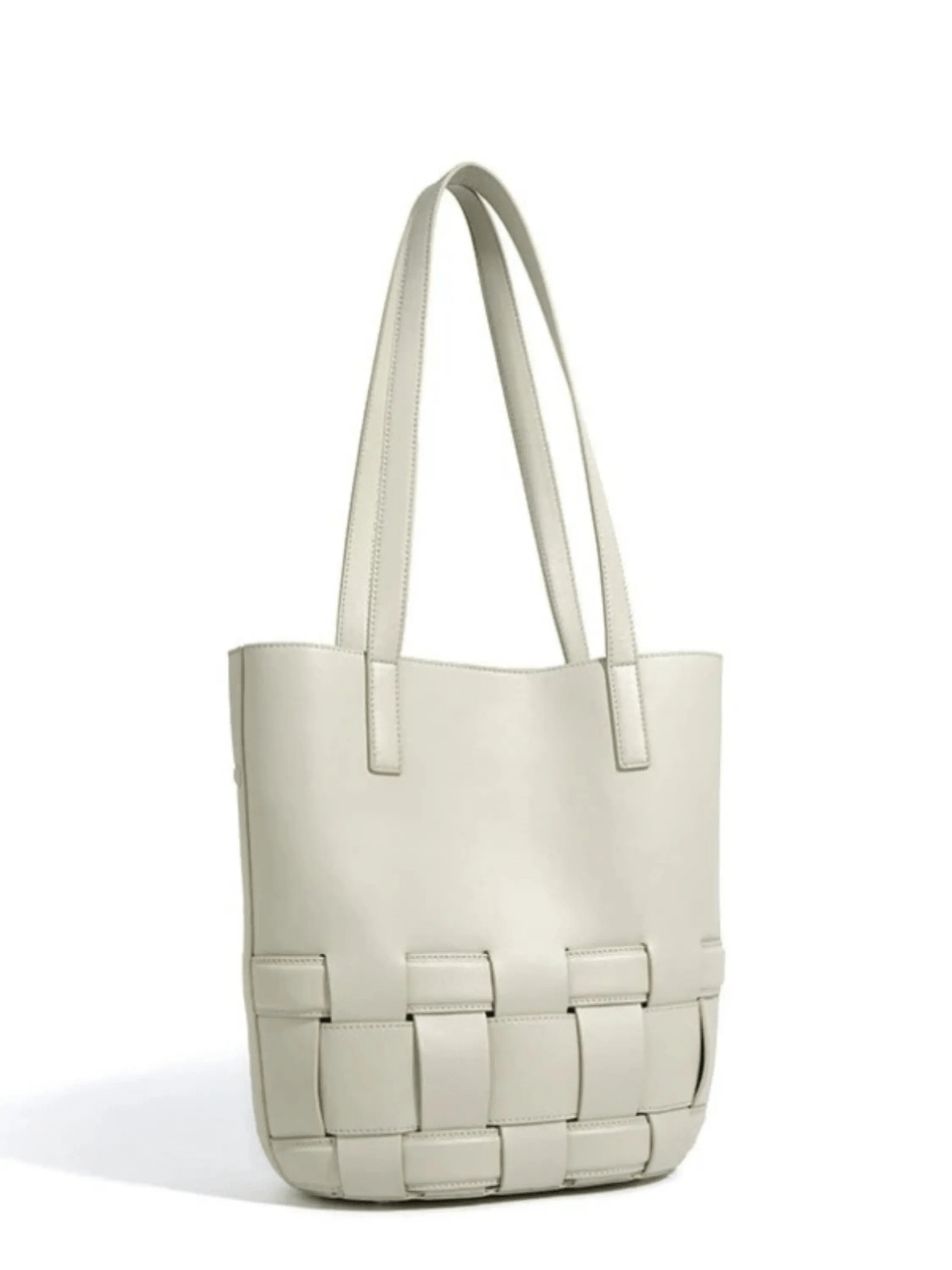 Isabella – Elegant Ivory Woven Tote Bag