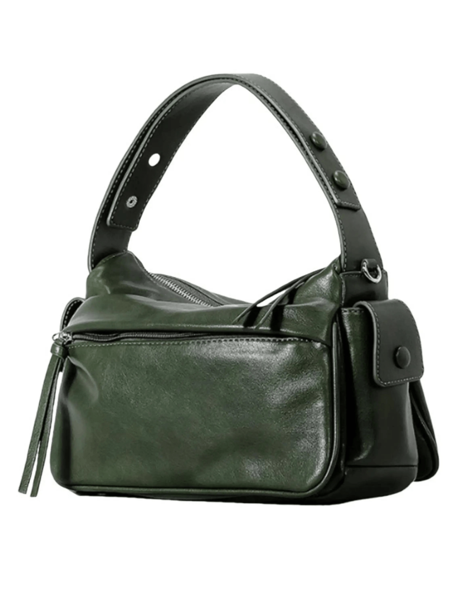 Classic Green Shoulder Bag – Everyday Elegance with Spacious Design