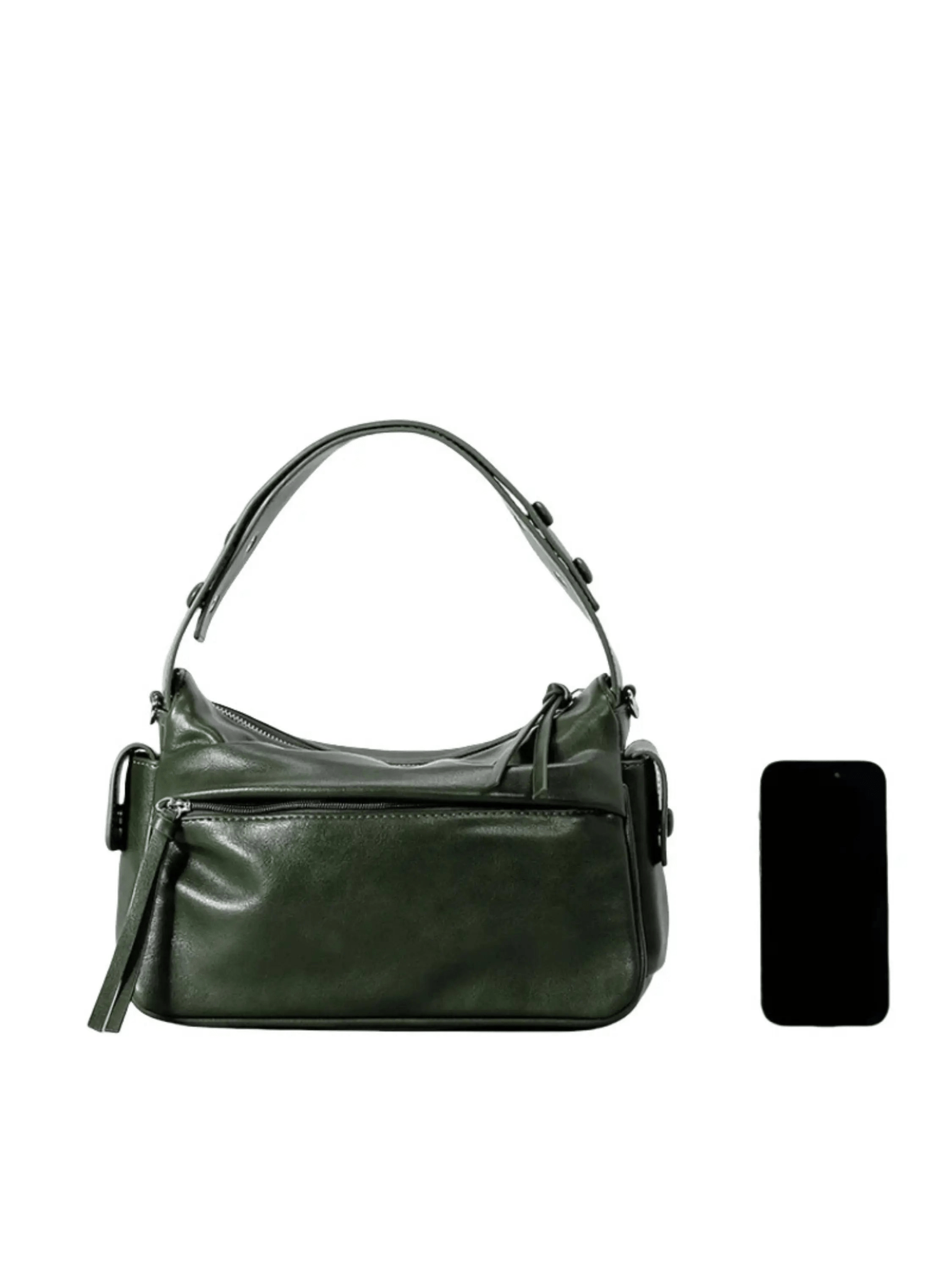 Classic Green Shoulder Bag – Everyday Elegance with Spacious Design
