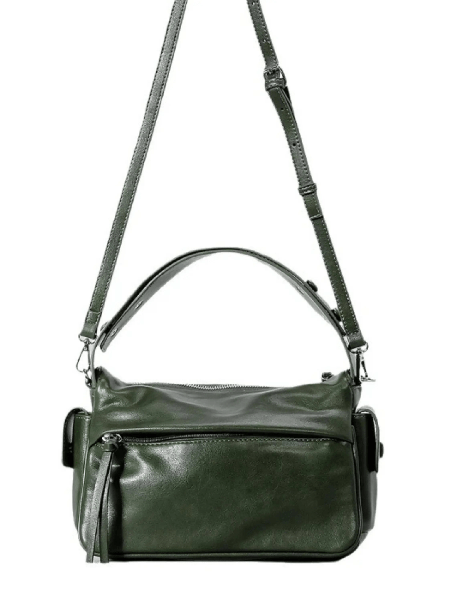 Classic Green Shoulder Bag – Everyday Elegance with Spacious Design